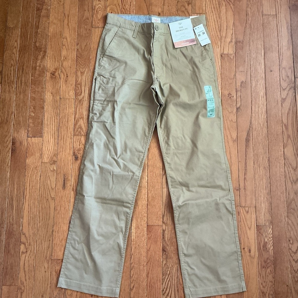 Dockers The Broken In Straight Fit  Pants Mens Size 32x32 Tan